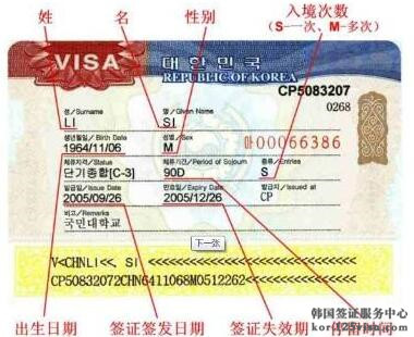 韩国签证有效期